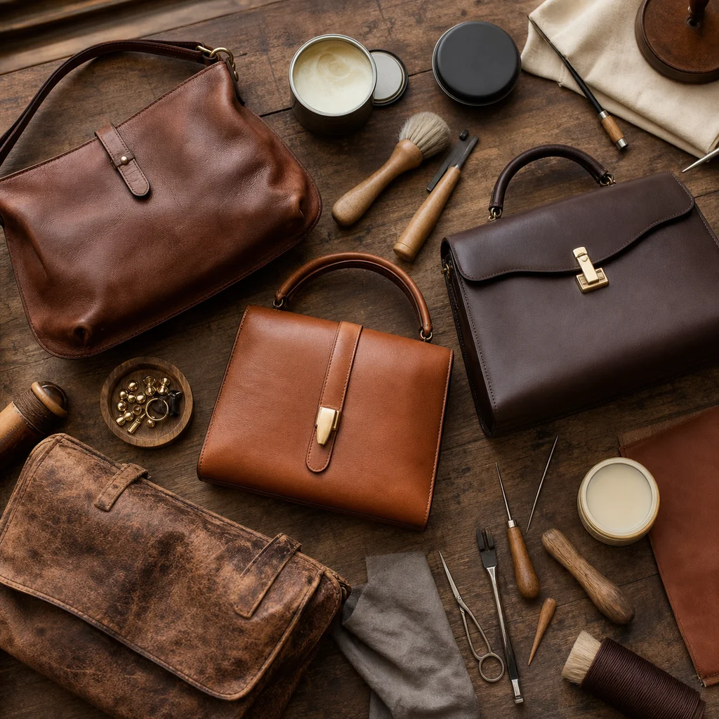 Sacs en cuir restaurés