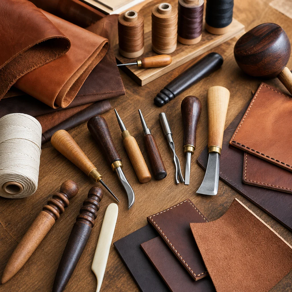 Outils d'atelier maroquinerie